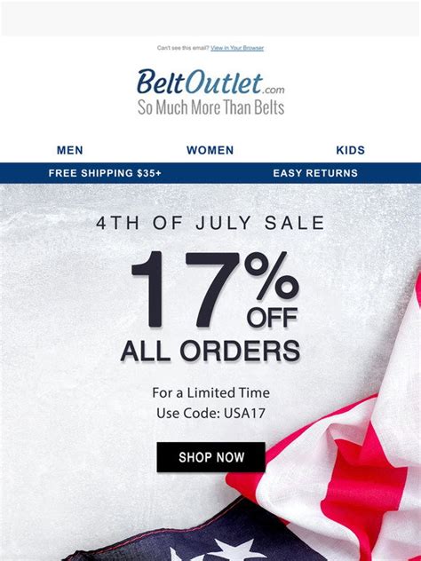 belt outlet savings